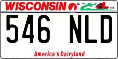 WI license plate 546NLD