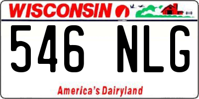 WI license plate 546NLG
