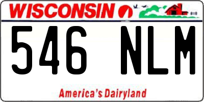 WI license plate 546NLM