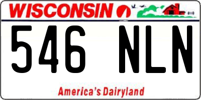 WI license plate 546NLN