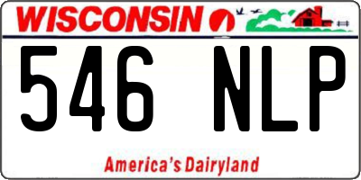 WI license plate 546NLP