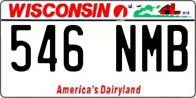 WI license plate 546NMB
