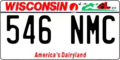 WI license plate 546NMC