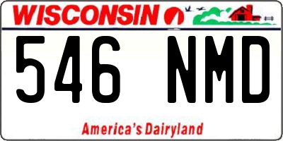 WI license plate 546NMD