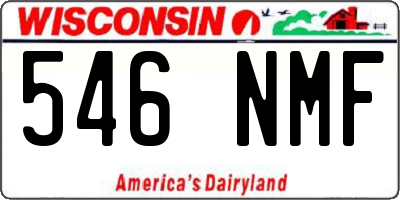 WI license plate 546NMF