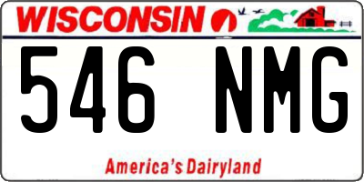 WI license plate 546NMG
