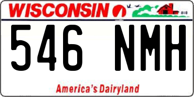 WI license plate 546NMH