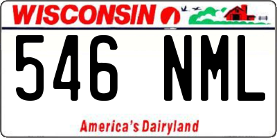 WI license plate 546NML