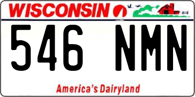 WI license plate 546NMN