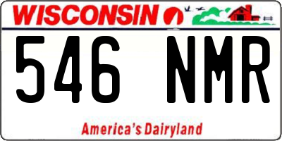 WI license plate 546NMR