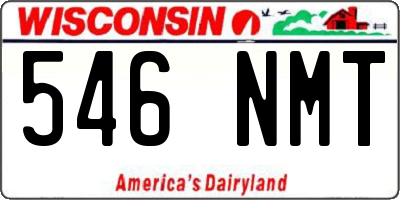 WI license plate 546NMT