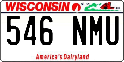 WI license plate 546NMU