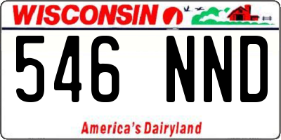 WI license plate 546NND