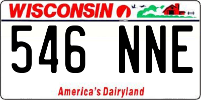 WI license plate 546NNE
