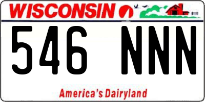 WI license plate 546NNN
