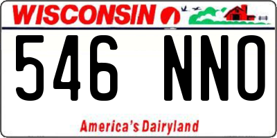 WI license plate 546NNO