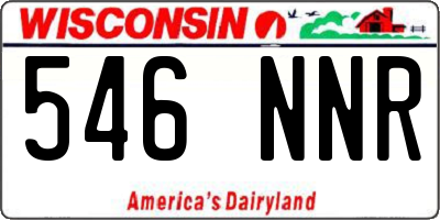 WI license plate 546NNR