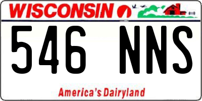 WI license plate 546NNS