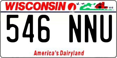 WI license plate 546NNU