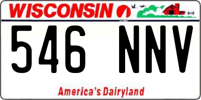 WI license plate 546NNV