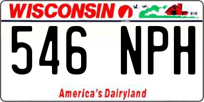 WI license plate 546NPH
