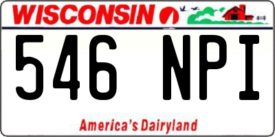 WI license plate 546NPI