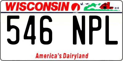 WI license plate 546NPL