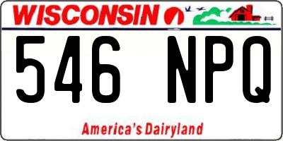 WI license plate 546NPQ