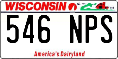 WI license plate 546NPS