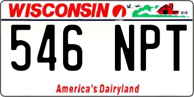 WI license plate 546NPT