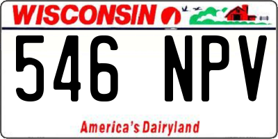 WI license plate 546NPV