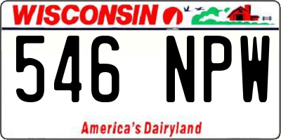 WI license plate 546NPW