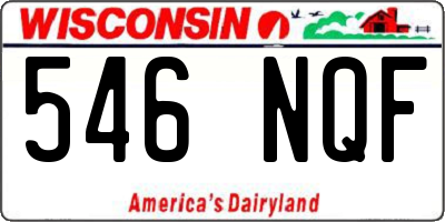 WI license plate 546NQF