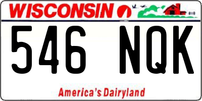 WI license plate 546NQK