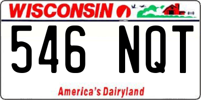 WI license plate 546NQT