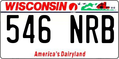 WI license plate 546NRB