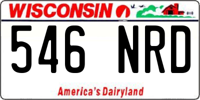 WI license plate 546NRD
