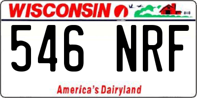 WI license plate 546NRF