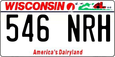 WI license plate 546NRH