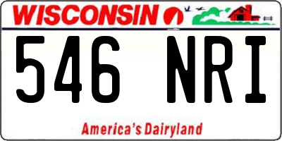 WI license plate 546NRI