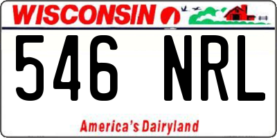 WI license plate 546NRL