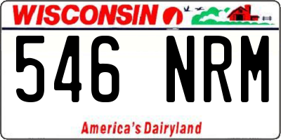 WI license plate 546NRM