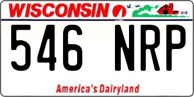 WI license plate 546NRP