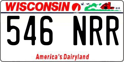 WI license plate 546NRR
