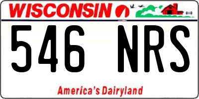 WI license plate 546NRS