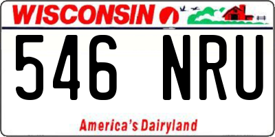 WI license plate 546NRU