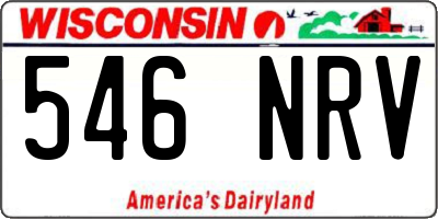 WI license plate 546NRV