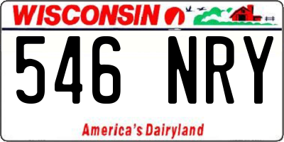 WI license plate 546NRY