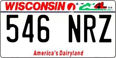 WI license plate 546NRZ