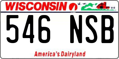 WI license plate 546NSB